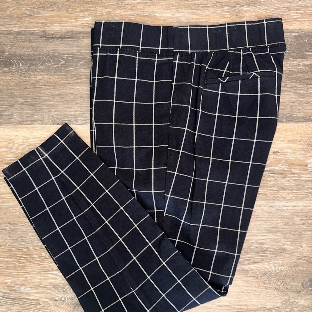 Talbots Women’s High Black and White Grid Pants